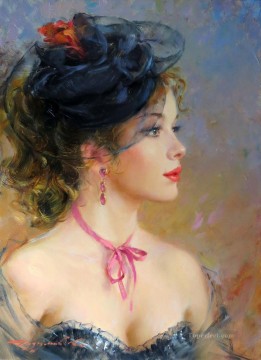 Beautiful Girl KR 048 Impressionist Oil Paintings